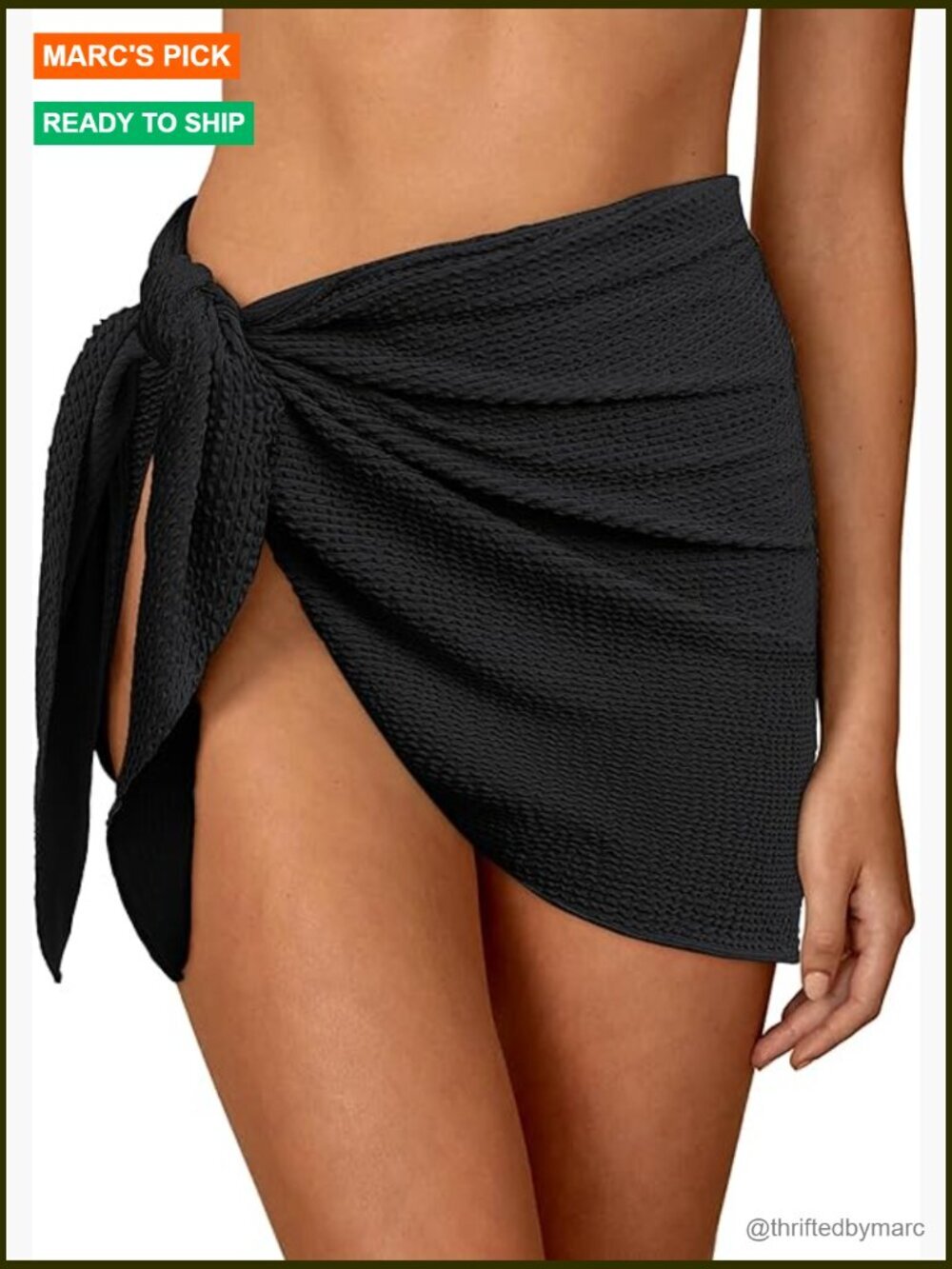 Tie Side Bathing Suit Skirt Wrap Beach Coverup Swimsuit Cover Up Short Sarong